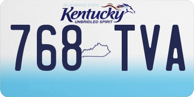 KY license plate 768TVA