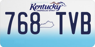 KY license plate 768TVB