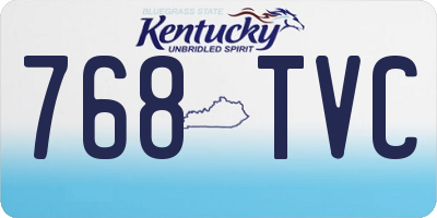 KY license plate 768TVC