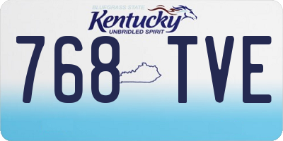 KY license plate 768TVE
