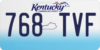 KY license plate 768TVF