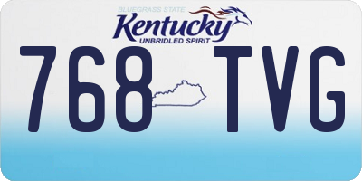 KY license plate 768TVG