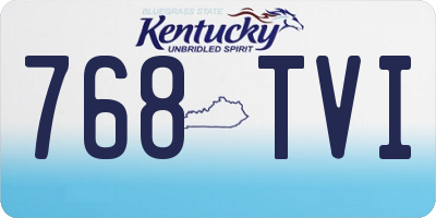 KY license plate 768TVI