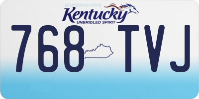 KY license plate 768TVJ