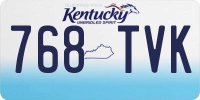 KY license plate 768TVK