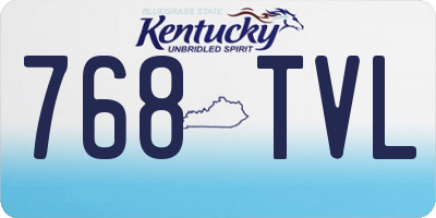 KY license plate 768TVL