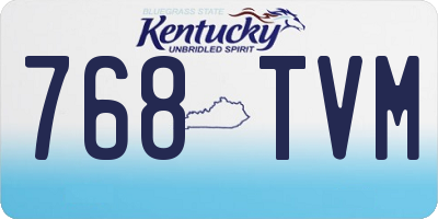 KY license plate 768TVM