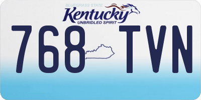 KY license plate 768TVN