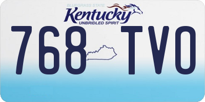 KY license plate 768TVO