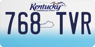 KY license plate 768TVR