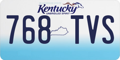 KY license plate 768TVS
