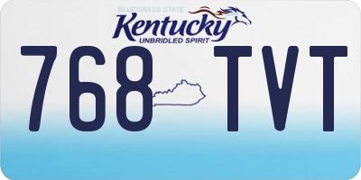 KY license plate 768TVT