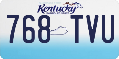 KY license plate 768TVU