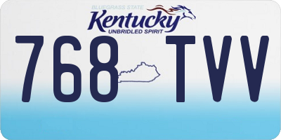 KY license plate 768TVV