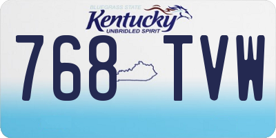 KY license plate 768TVW
