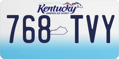 KY license plate 768TVY