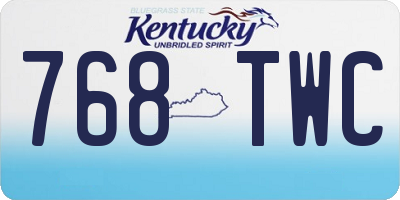 KY license plate 768TWC