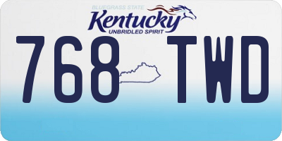 KY license plate 768TWD