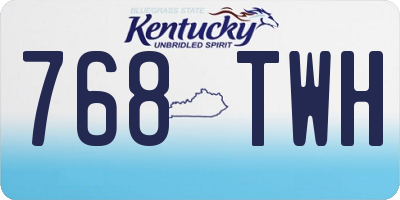 KY license plate 768TWH