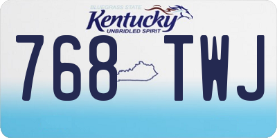 KY license plate 768TWJ