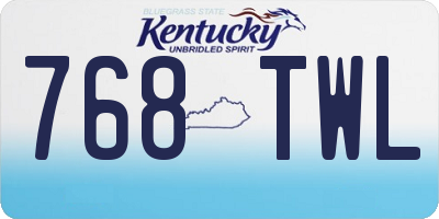 KY license plate 768TWL