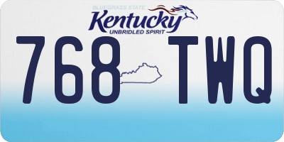 KY license plate 768TWQ