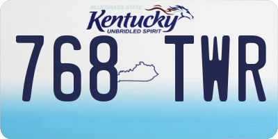 KY license plate 768TWR