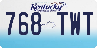 KY license plate 768TWT