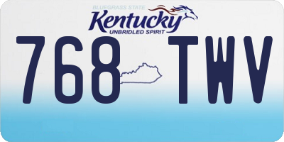 KY license plate 768TWV