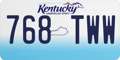 KY license plate 768TWW