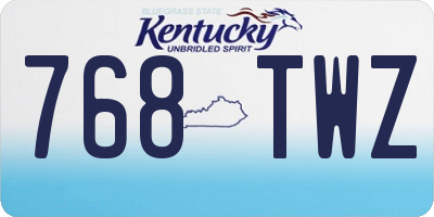 KY license plate 768TWZ