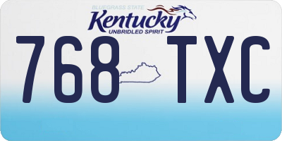 KY license plate 768TXC