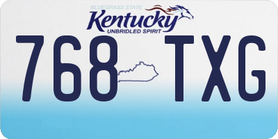 KY license plate 768TXG