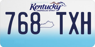 KY license plate 768TXH