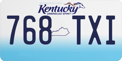 KY license plate 768TXI