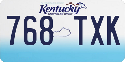 KY license plate 768TXK