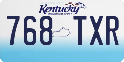 KY license plate 768TXR