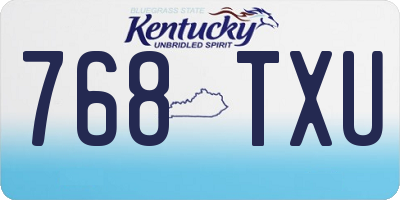 KY license plate 768TXU