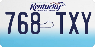KY license plate 768TXY