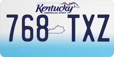 KY license plate 768TXZ