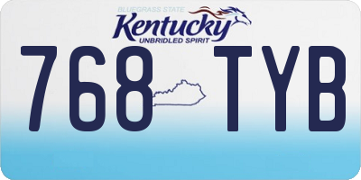 KY license plate 768TYB