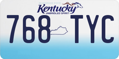KY license plate 768TYC