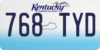 KY license plate 768TYD