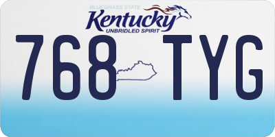 KY license plate 768TYG