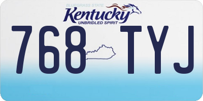 KY license plate 768TYJ