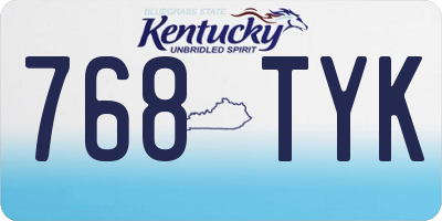 KY license plate 768TYK