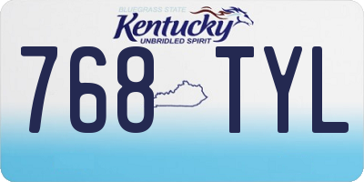 KY license plate 768TYL