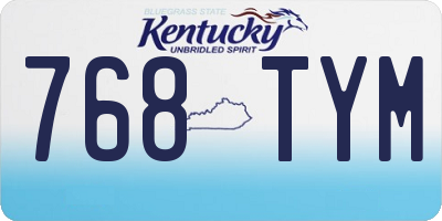 KY license plate 768TYM