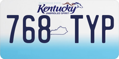 KY license plate 768TYP