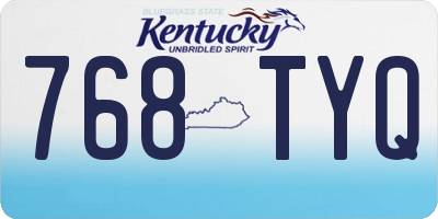 KY license plate 768TYQ